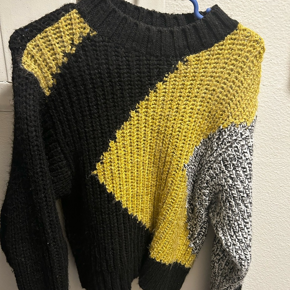 Topshop abstract knit chunky sweater